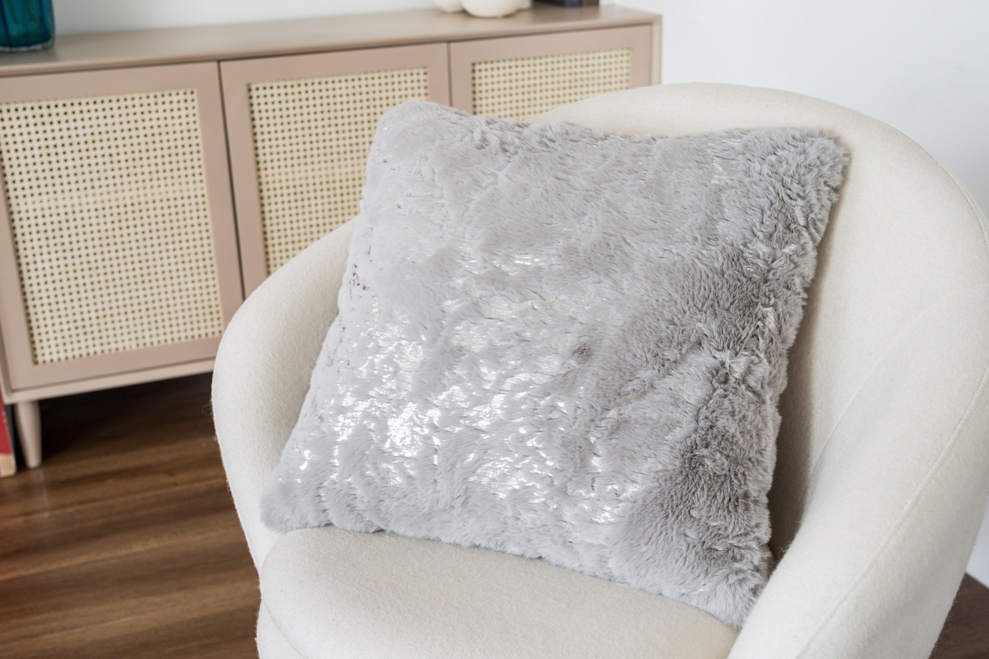 Chryso Grey with Silver Foil Pillow