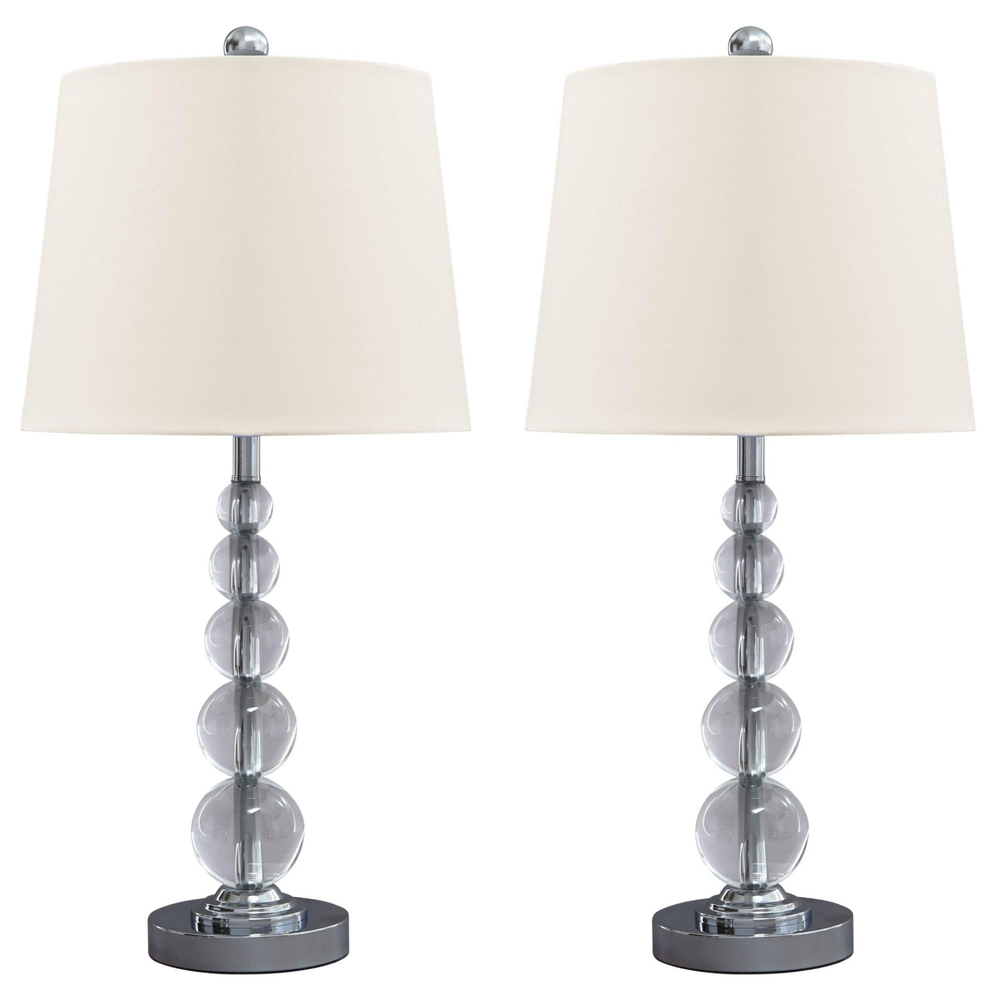 Joaquin Clear/Silver Table Lamp (Set of 2)