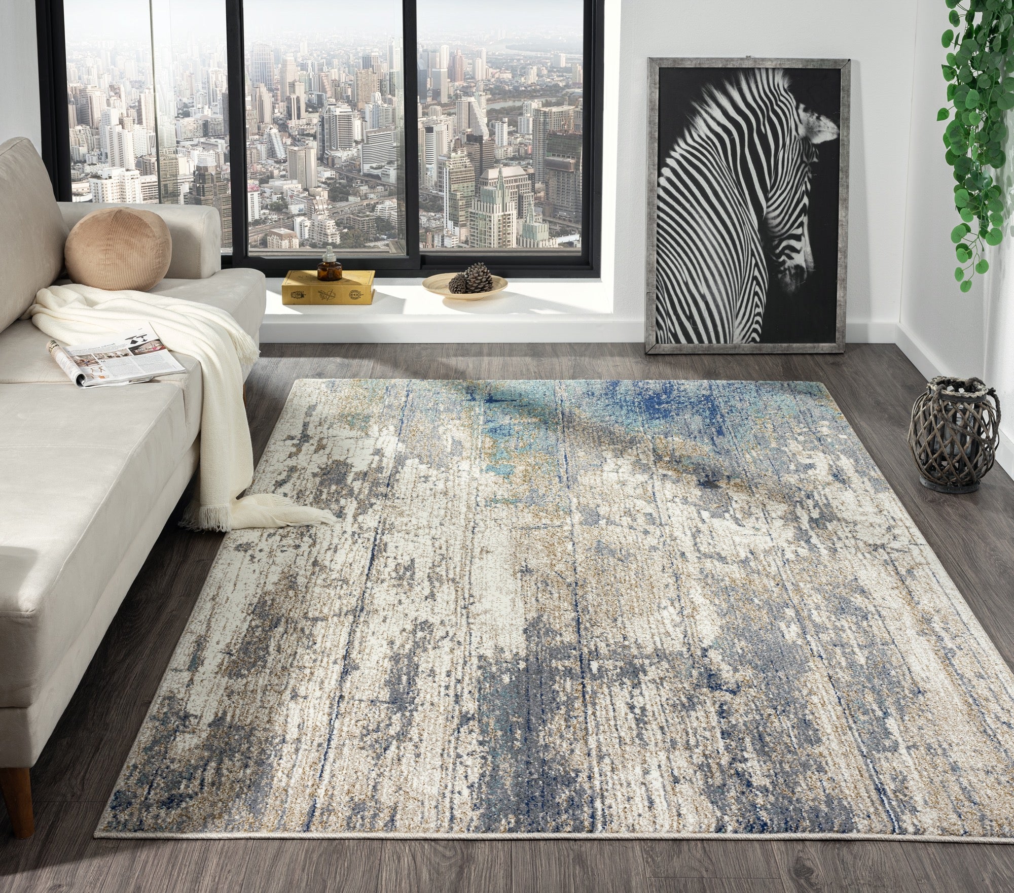 Milan 5x7 Brown Area Rug