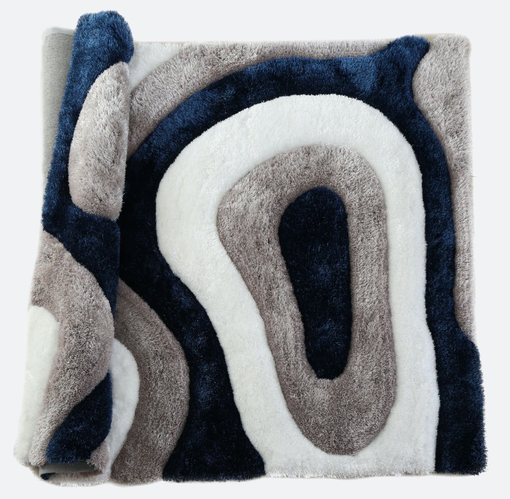 Mateos Navy/Beige/White 5x7 Area Rug