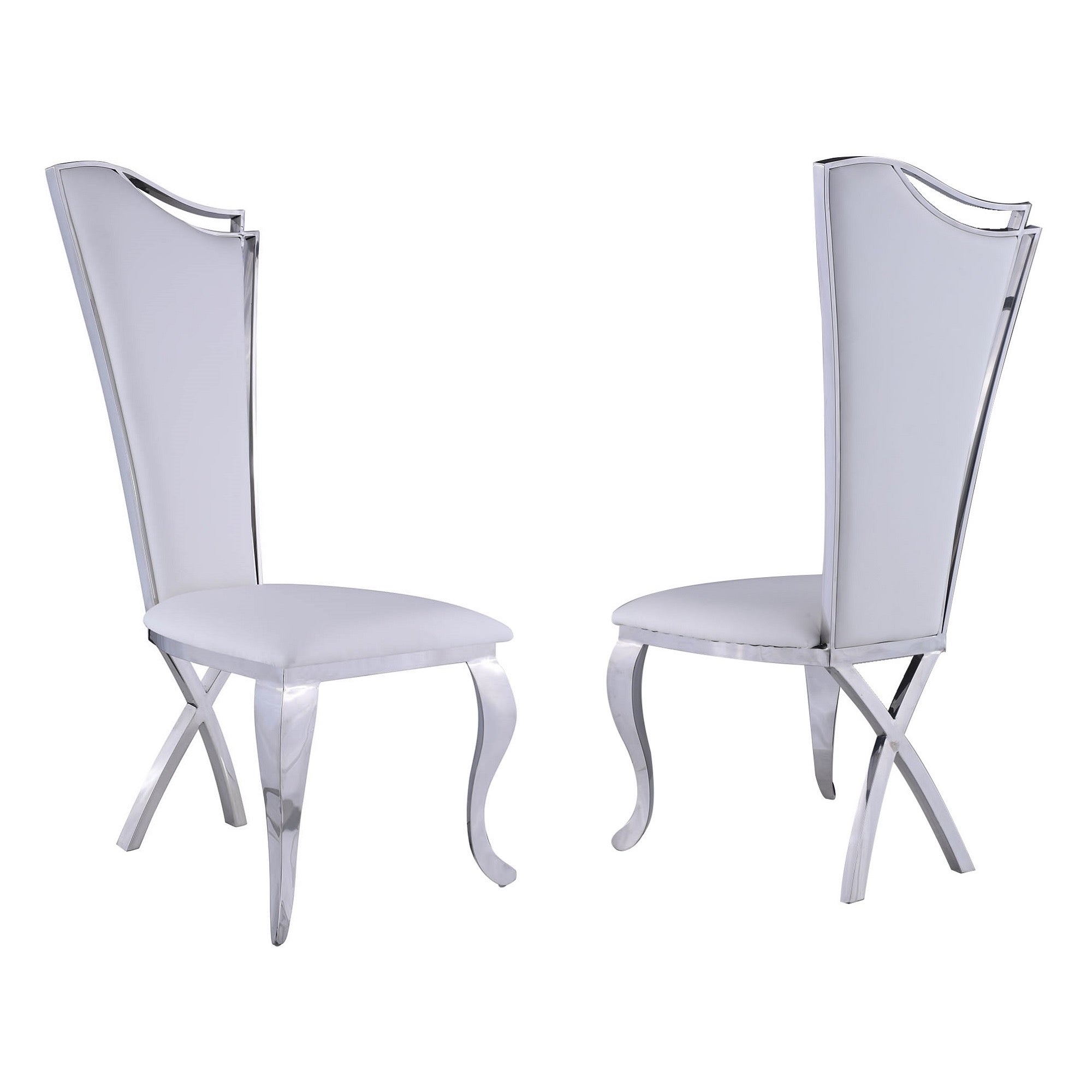 Nadia Contemporary Tall-Back Upholstered Side Chair (Set of 2)