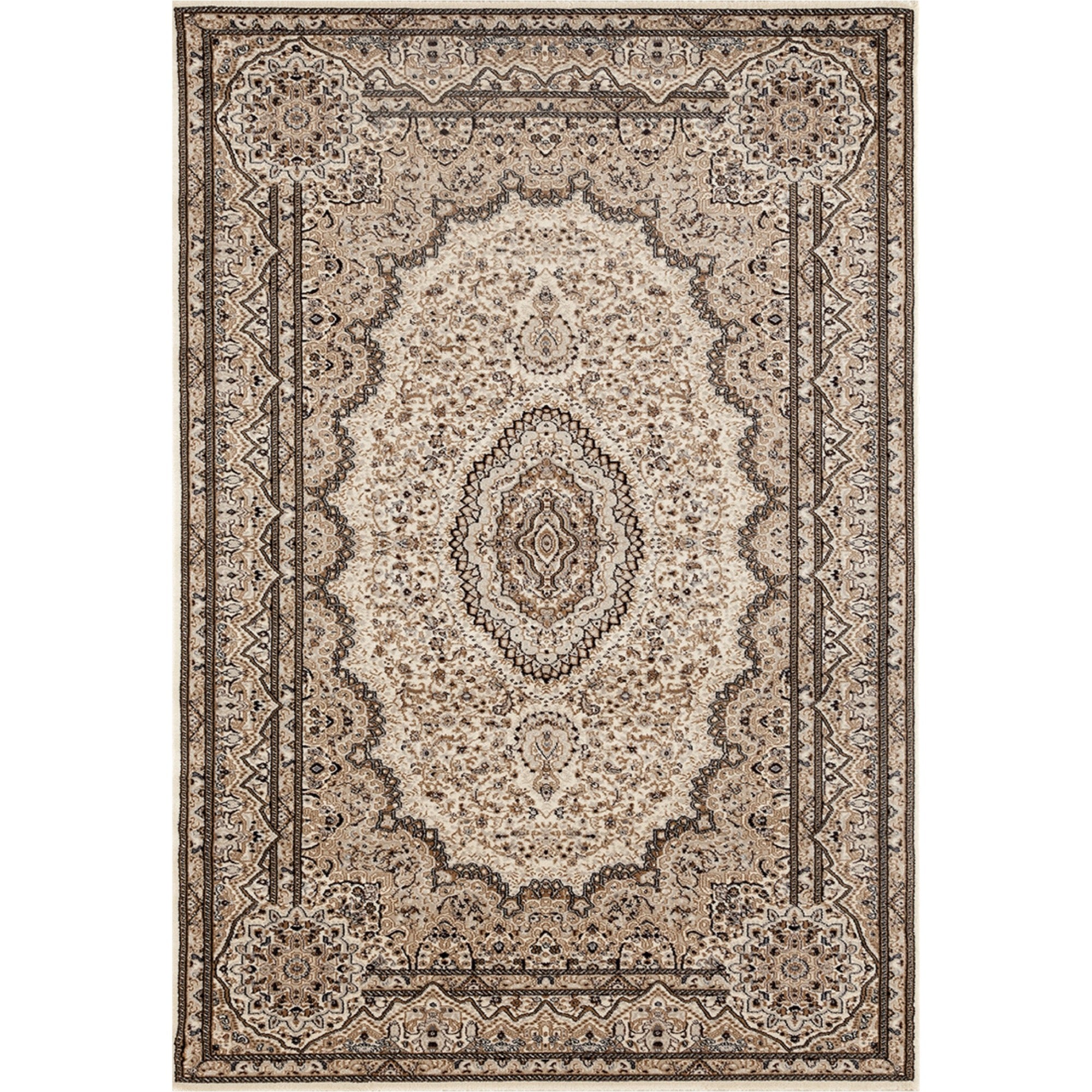 Tabriz 8x11 Cream Area Rug