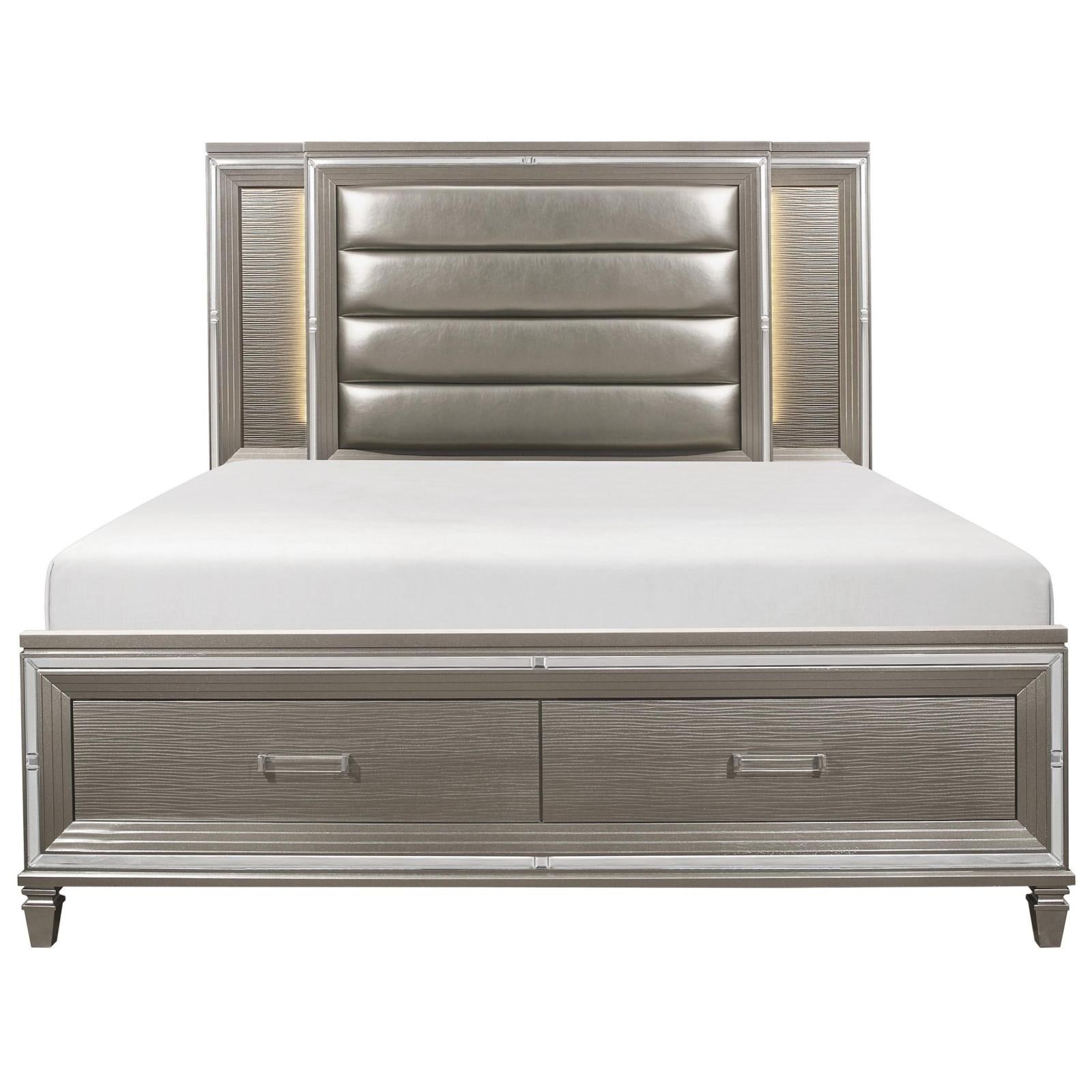 Tasmin Queen Grey Storage Bed