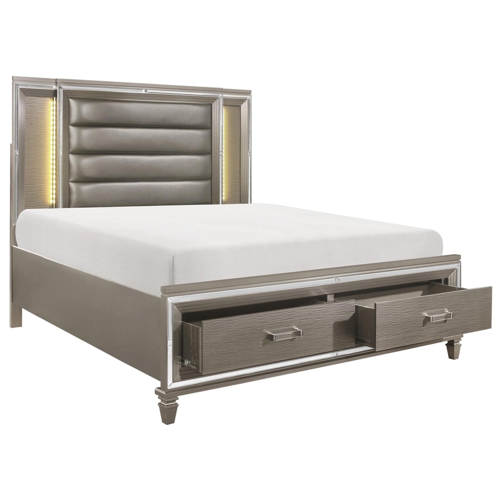 Tasmin King Grey Storage Bed