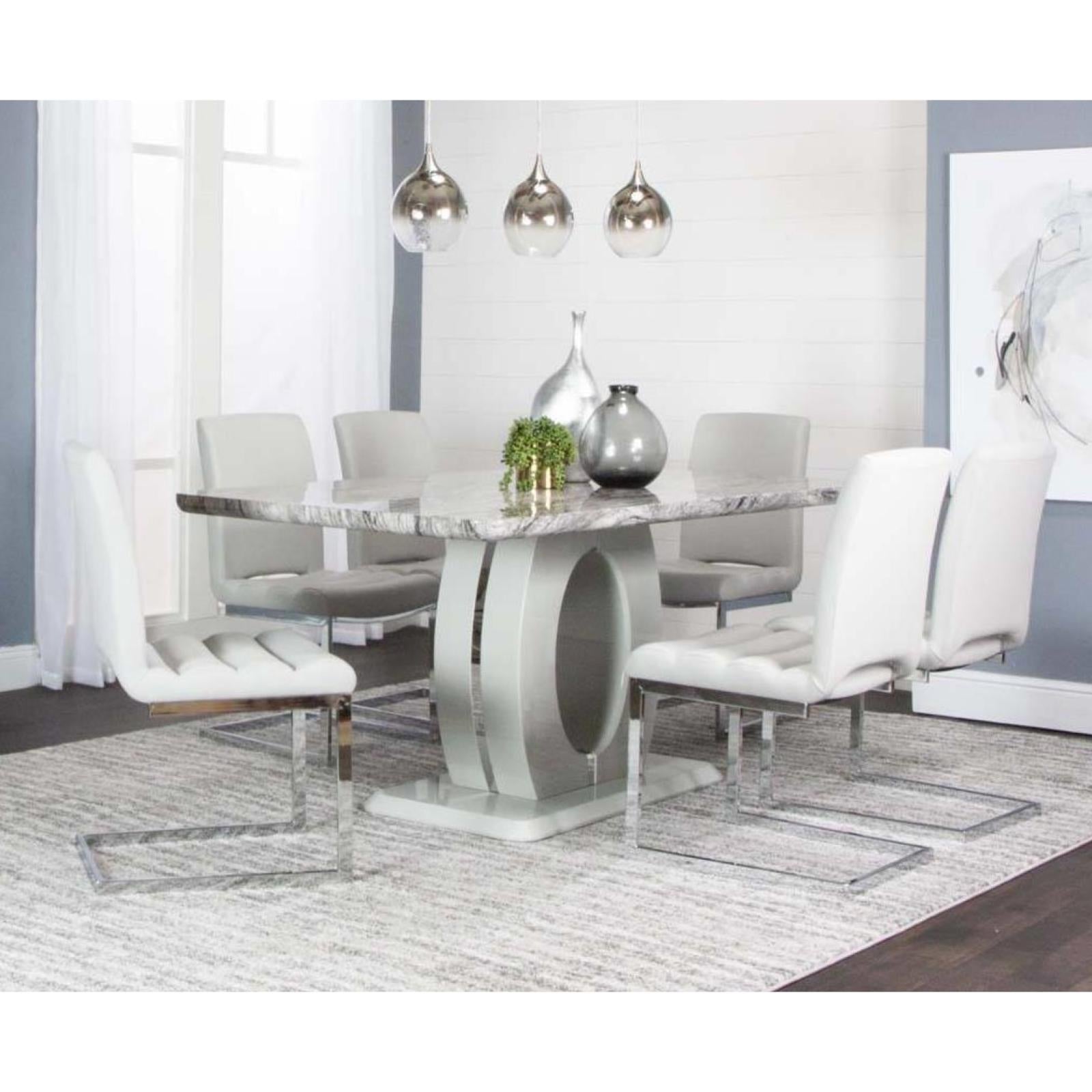 Dyane Light Grey 7 Piece Dining Set