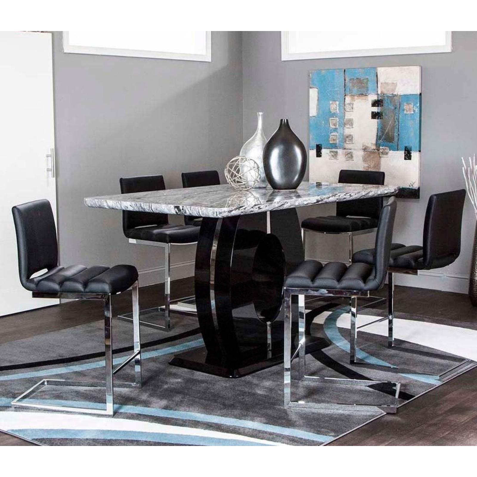 Dyane Black 5 Piece Counter Height Dining Set