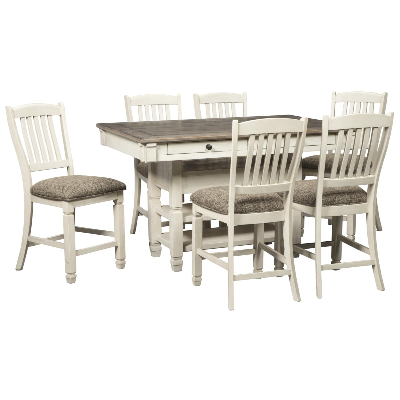 Bolanburg 7 Piece Counter Height Dining Set, Dining Set, Ashley Furniture - Adams Furniture