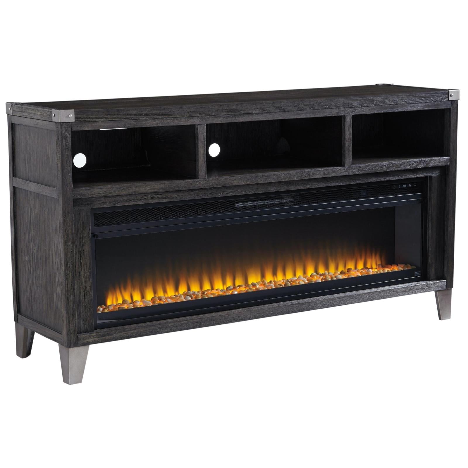 Todoe TV Stand with Electric Fireplace, TV Stand, Ashley Furniture - Adams Furniture