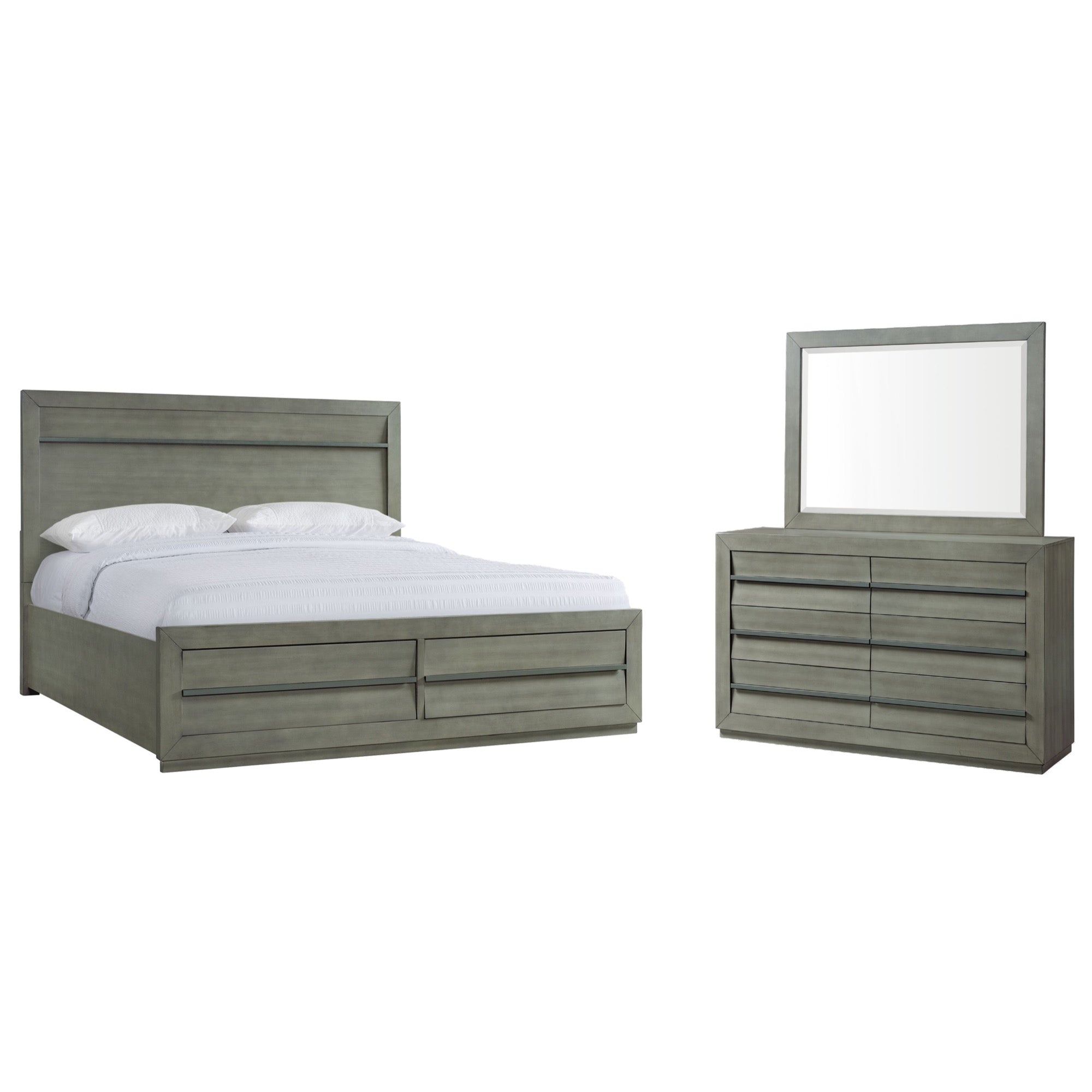 Zig King 3 Piece Storage Bedroom Set